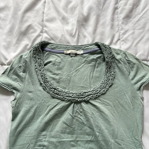 Vintage 90s Y2K Mint Green Womens Size 6 Green T Shirt Baby Tee Round Neck - Picture 2 of 8